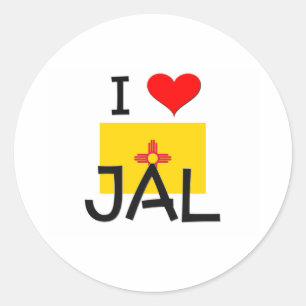 I Love Jal New Mexico Ronde Sticker