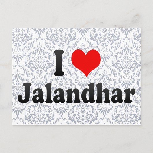 I Love Jalandhar, India Briefkaart (Voorkant)