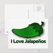 I Love Jalapenos Briefkaart (Voorkant / Achterkant)