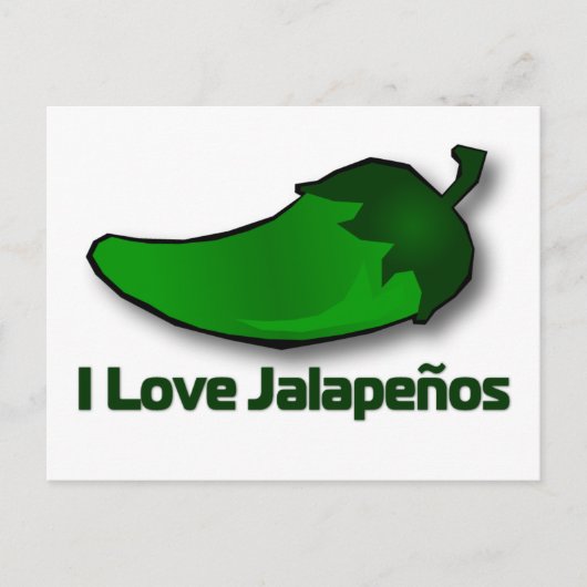 I Love Jalapenos Briefkaart (Voorkant)