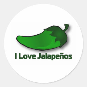 I Love Jalapenos Ronde Sticker