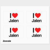 i love jalen rechthoekige sticker (Vel)