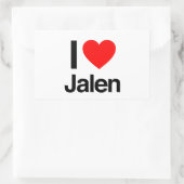 i love jalen rechthoekige sticker (Tas)