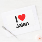 i love jalen rechthoekige sticker (Envelop)