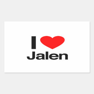 i love jalen rechthoekige sticker