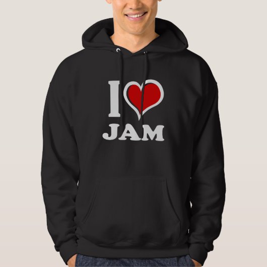 I Love Jam I Heart Hoodie (Voorkant)