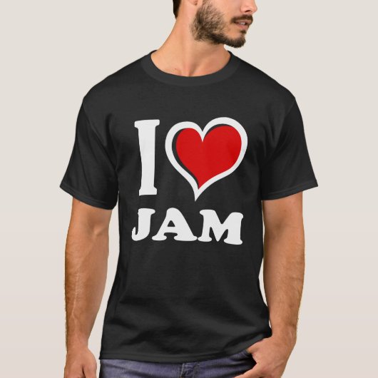 I Love Jam I Heart T-shirt (Voorkant)