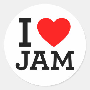 i love Jam Ronde Sticker