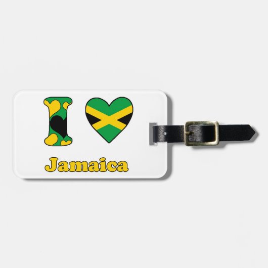 I love Jamaica Bagagelabel (Voorkant horizontaal)
