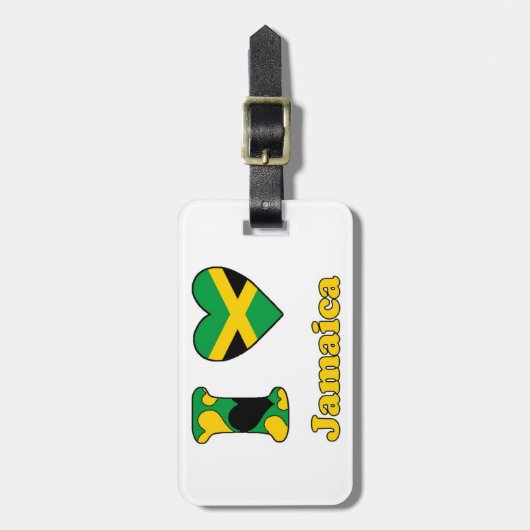 I love Jamaica Bagagelabel (Voorkant verticaal)