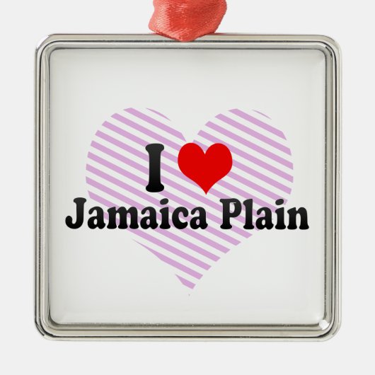 I Love Jamaica Plain, Verenigde Staten Metalen Ornament (Voorkant)