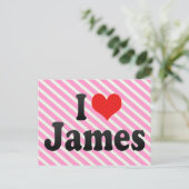 I Love James Briefkaart (Staand voorkant)