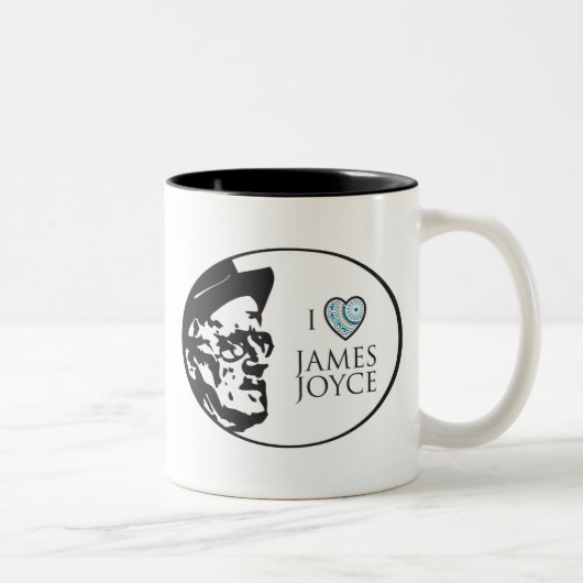 I Love James Joyce Tweekleurige Koffiemok (Rechts)