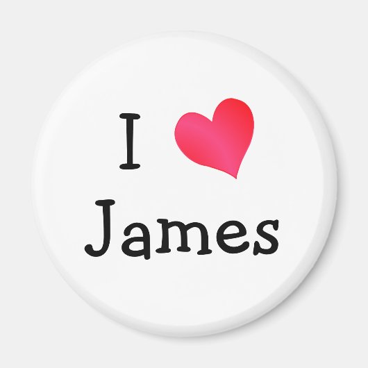 I Love James Magneet (Voorkant)