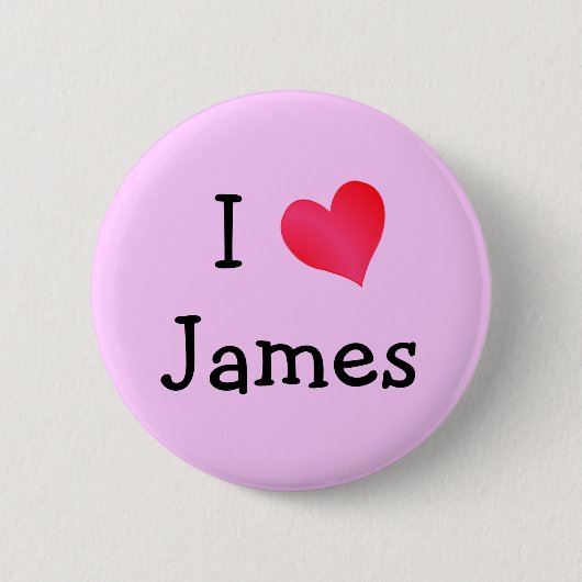 I Love James Ronde Button 5,7 Cm (Voorkant)