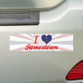 I Love Jamestown, North Dakota Bumpersticker (Op auto)