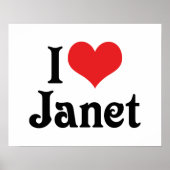 I Love Janet Poster (Voorkant)