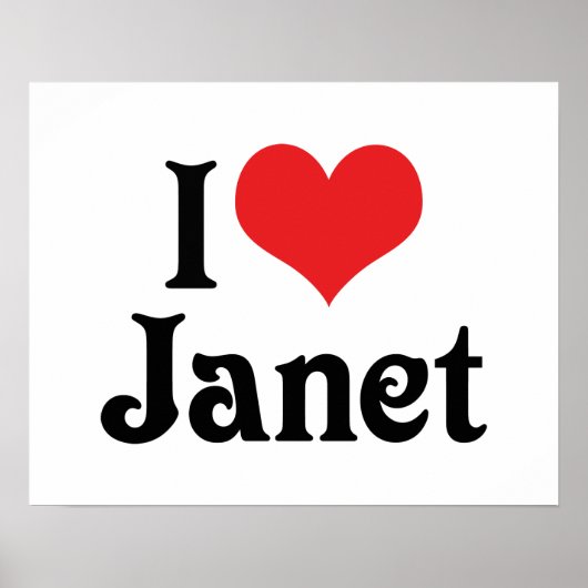I Love Janet Poster (Voorkant)