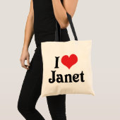 I Love Janet Tote Bag (Voorkant (product))