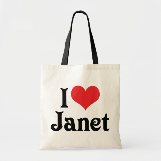 I Love Janet Tote Bag (Voorkant)