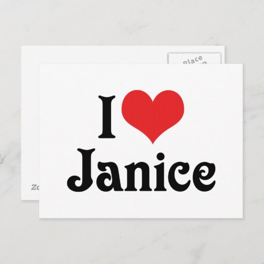 I Love Janice Briefkaart (Voorkant / Achterkant)