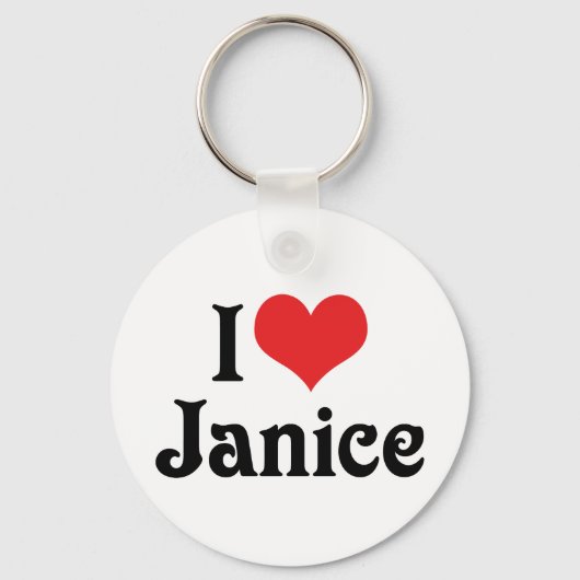I Love Janice Sleutelhanger (Voorkant)