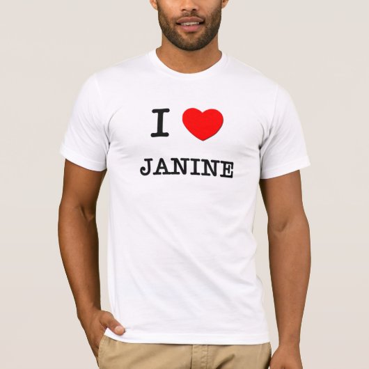 I Love Janine T-shirt (Voorkant)