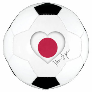 I Love Japan Flag Colors Heart Voetbal