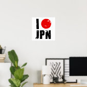 I Love Japan (I Love JPN) Poster (Thuiskantoor)