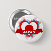  I Love Japan Ronde Button 5,7 Cm (Voorkant /achterkant)