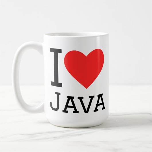 I love Java  Koffiemok (Links)