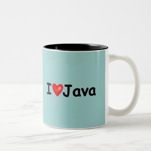 I Love Java Tweekleurige Koffiemok (Rechts)