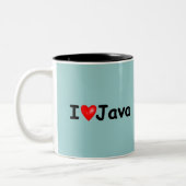 I Love Java Tweekleurige Koffiemok (Links)