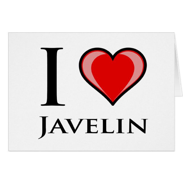 I Love Javelin (Voorkant Horizontaal)