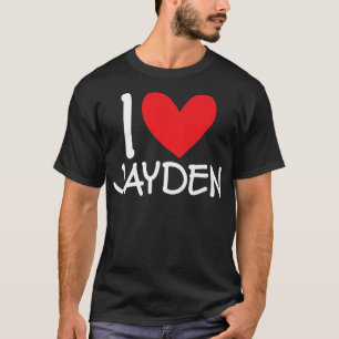 I Love Jayden Heart Name Persoonlijke Mannen Guy B T-shirt