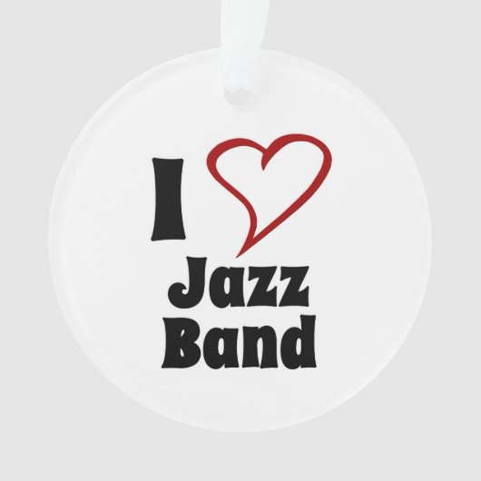 I Love Jazz Band Ornament (voorkant)