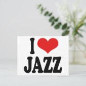 I Love Jazz Briefkaart (Staand voorkant)
