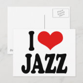 I Love Jazz Briefkaart (Voorkant / Achterkant)
