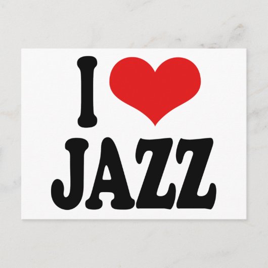 I Love Jazz Briefkaart (Voorkant)
