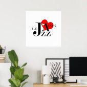 I Love Jazz - French Jazz Lover Poster (Thuiskantoor)