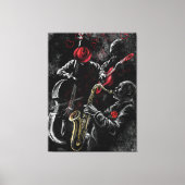 I Love Jazz Music Canvas Print - Painting Art (Voorkant)
