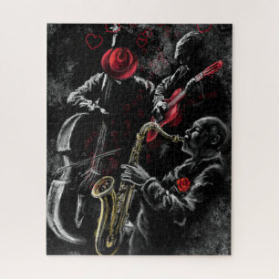 I Love Jazz Music Jigzaag Puzzle - Painting Legpuzzel