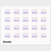 I Love Jazz Ronde Sticker (Vel)