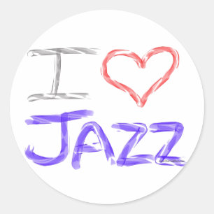 I Love Jazz Ronde Sticker