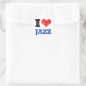I Love Jazz Ronde Sticker (Tas)