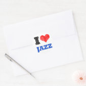 I Love Jazz Ronde Sticker (Envelop)