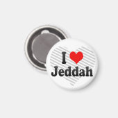 I Love Jeddah, Saudi-Arabië Magneet (Voorkant / Achterkant)