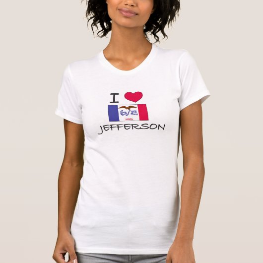 I Love Jefferson Iowa T-shirt (Voorkant)