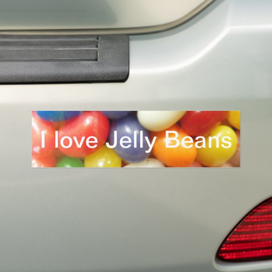 I Love Jelly Beans Bumpersticker (Op auto)