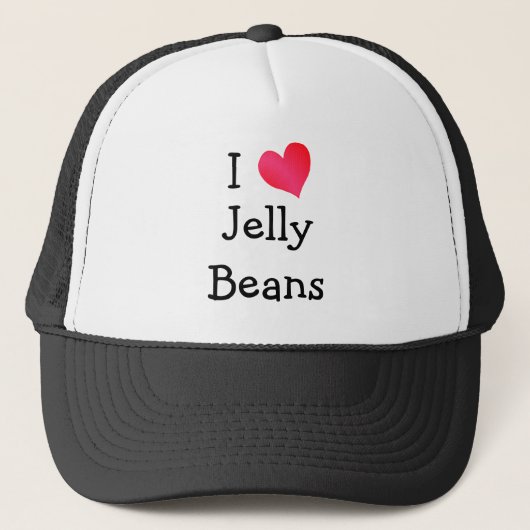 I Love Jelly Beans Trucker Pet (Voorkant)